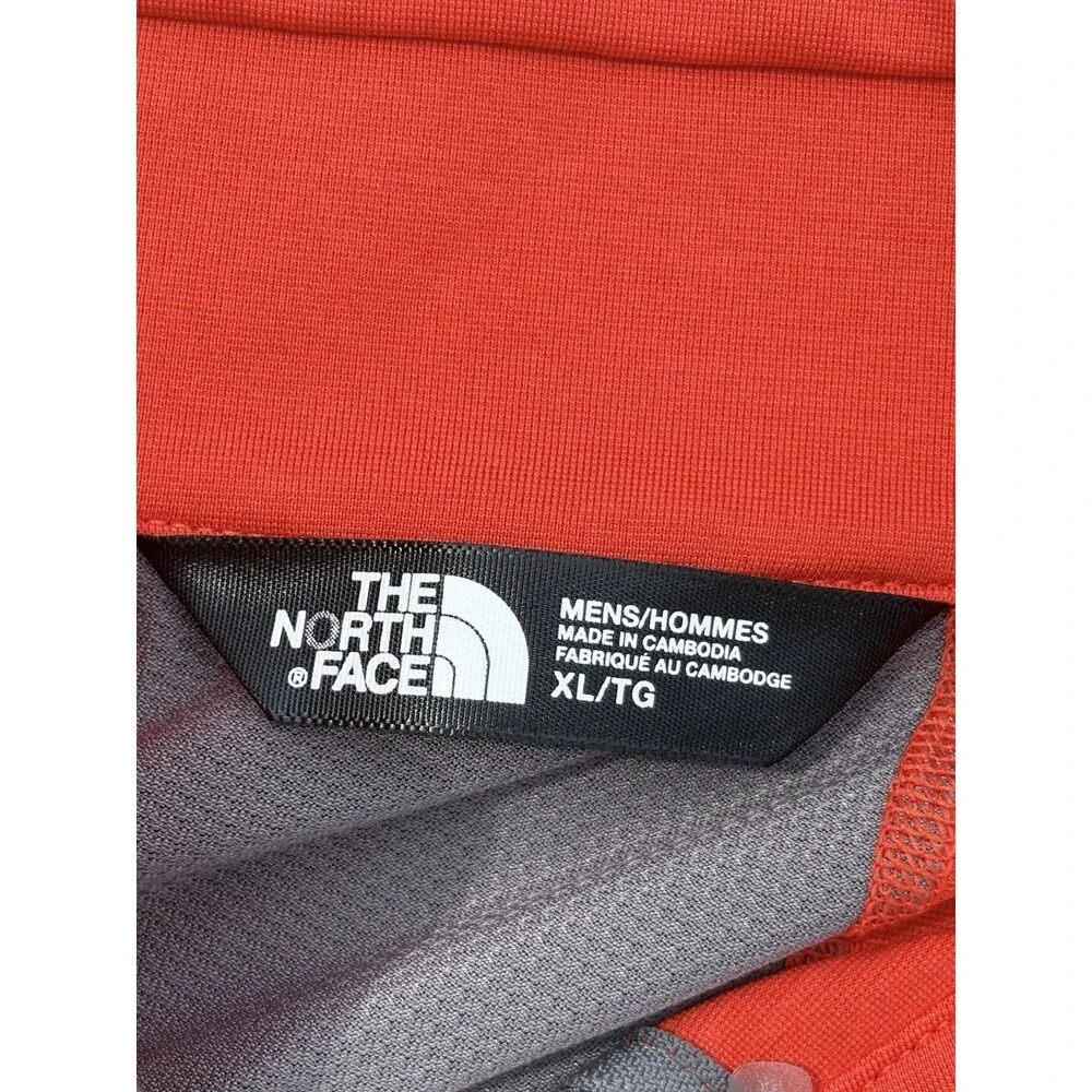 The North Face Pullover Men's XL Orange 1/4 Zip Performance Running Long Sleeve